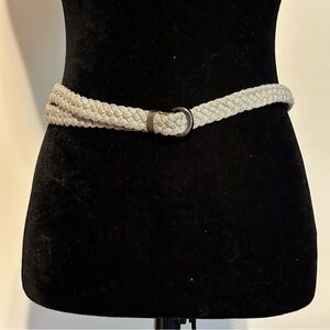 Elegant Silver Braided Belt